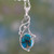 Blue Composite Turquoise Sterling Silver Necklace from India 'Sky Whisper'