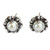 Sterling Silver and Pearl Flower Stud Earrings 'Moonlit Blossoms'