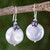 Thai White and Gray Cultured Pearl Dangle Earrings 'Pearly Moons'