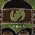 Handcrafted Cotton Batik Green Wall Hanging from Ghana 'Gye Nyame Mask'