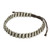 Fair Trade Taupe Cord Bracelet with Silver 950 Beads 'Friendly Taupe'