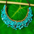 Turquoise Colored Calcite and Brass Beaded Necklace 'Pool Party'
