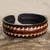 Dark Brown Leather Cuff Bracelet for Men from Thailand 'Dark Warrior'