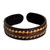 Dark Brown Leather Cuff Bracelet for Men from Thailand 'Dark Warrior'