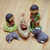 Handpainted Peruvian Amazon Ceramic Nativity Scene Figurines 'An Ashaninka Christmas'