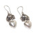Heart-Shaped Mabe Pearl and Silver Dangle Earrings 'Pure of Heart'