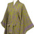 Balinese Green and Purple Fern Leaf Rayon Kimono Style Robe 'Tropical Fern Forest'