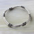 Balinese Handcrafted Sterling Silver Bangle Bracelets Pair 'Elements of Life'