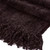 Black Bamboo Chenille Backstrap Loom Maya Scarf 'Dark Night'