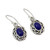 Dangle Earrings Featuring Lapis Lazuli and 925 Silver 'Indian Basket'