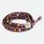 Jasper and Leather Wrap Bracelet Karen Hill Tribe Silver 'Bright Orchid Romance'