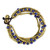 Lapis Lazuli Brass Beaded Bracelet Crafted by Hand 'Blue Freedom'