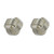 Hand Crafted Thai Sterling Silver Button Earrings 'Together'