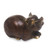 Antiqued Bronze Pig Figurine Sculpture from Indonesia 'Chubby Pig'