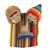 3-Pc Ceramic Nativity Scene with Woven Details from Peru 'Andean Holy Family'