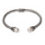 Silvery White Pearls on Sterling Silver Hinged Cuff Bracelet 'Cotton Blossom'