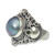 Artisan Crafted Blue Mabe Pearl and Peridot Cocktail Ring 'Regal Blue Glory'