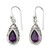 Fair Trade Amethyst and Sterling Silver Earrings from India 'Mughal Adoration'