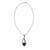 Sterling Silver Necklace with Lapis Lazuli and Garnet 'Serendipity'