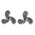 Celtic Inspired Artisan Crafted Silver Spiral Stud Earrings 'Celtic Spiral'