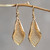 Handcrafted Filigree Gold Vermeil Earrings 'Emerging'