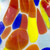 Set of 6 Multicolor Hand Blown Glass Margarita Glasses 'Confetti Festival'