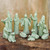 11-Piece Handcrafted Thai Celadon Ceramic Nativity Scene 'Jade Christmas'