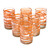 Hand Blown Glass Orange Swirl 13 oz Water Glasses Set of 6 'Tangerine Swirl'