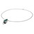 Taxco 950 Silver Modern Pendant Necklace with Chrysocolla 'Ocean's Edge'