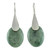 Fair Trade Silver 925 and Green Jade Handcrafted Earrings 'Cool Maya Jungle'