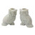 Hand Carved Soapstone Owl Candle Holders Pair 'Night Glow'
