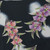 Artisan Crafted Black Rayon Sarong with Floral Motif 'Luminous Orchids'