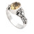 One Carat Citrine Cocktail Ring in Sterling SIlver 'Wayside Flower'