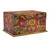 Huichol Theme Decoupage on Pinewood Jewelry Box with 3 Decks 'Huichol Enchantment'