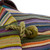 100 Cotton Hand Crafted Colorful Striped Tote Handbag 'Earth and Sky'