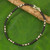 Artisan Crafted Black Anklet with Karen Hill Tribe Silver 'Wandering Black'