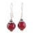 Red Agate Artisan Crafted Sterling Silver Earrings 'Glorious Red'