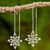 Sterling Silver Snowflake Dangle Earrings from Thailand 'Silver Snowflakes'