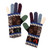 Artisan Crafted 100 Alpaca Colorful Gloves from Peru 'Andean Tradition in Blue'