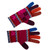 Artisan Crafted 100 Alpaca Multi-Colored Gloves from Peru 'Andean Tradition in Magenta'