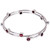 Hand Made Sterling Silver Garnet Bracelet Indonesia 'Orchid Twist in Red'