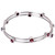 Hand Made Sterling Silver Garnet Bracelet Indonesia 'Orchid Twist in Red'