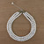 Artisan Crafted Thai Triple White Pearl Strand Necklace 'Triple White Halo'