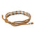 950 Silver Accent Wristband Braided Bracelet from Thailand 'Forest Thicket in Tan'