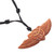 Hand Carved Cow Bone Celtic Pendant Leather Cord Necklace 'Celtic Wings'