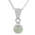 Pale Green Jade Silver Pendant Necklace from Guatemala 'Mayan Moon'