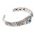 Blue Topaz and Sterling Silver Cuff Bracelet from Indonesia 'Sacred Garden in Blue'
