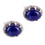 Handcrafted Lapis Lazuli Stud Earrings in Sterling Silver 'Morning Mystery'