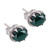 Sterling Silver and Deep Green Malachite Earrings 'Morning Forest'