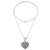 Light Green Jade Silver Heart Pendant Necklace Guatemala 'Mayan Heart in Light Green'